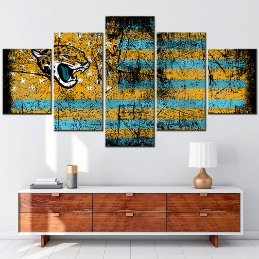 American Football Canvas Wall Art - AF5011 - Jacksonville Jaguars - NFL Teams