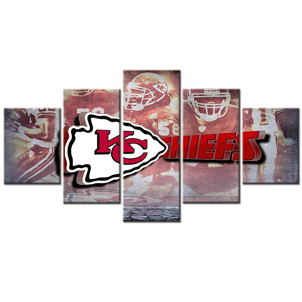 American Football Canvas Wall Art - AF5069 - Kansas City Chiefs - NFL Teams