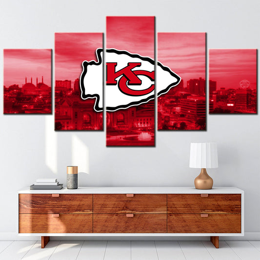 American Football - 5 Pieces Wall Art - AF5071 - Kansas City Chiefs - American Football Poster - American Football Canvas