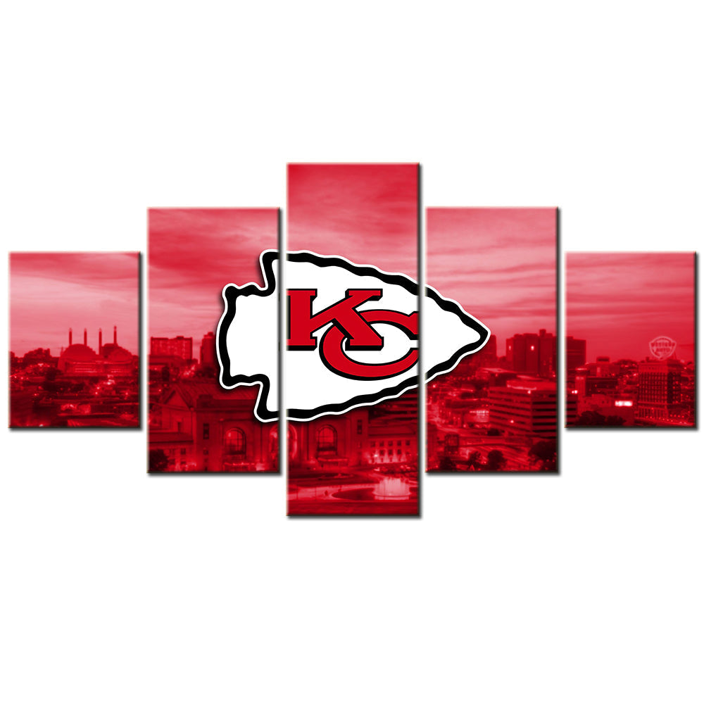 American Football Canvas Wall Art - AF5071 - Kansas City Chiefs - NFL Teams
