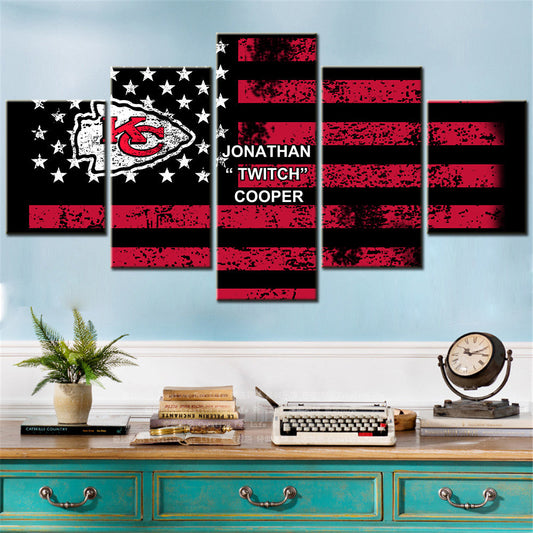 American Football Canvas Wall Art - AF5068 - Kansas City Chiefs - Jonathan Twitch Cooper