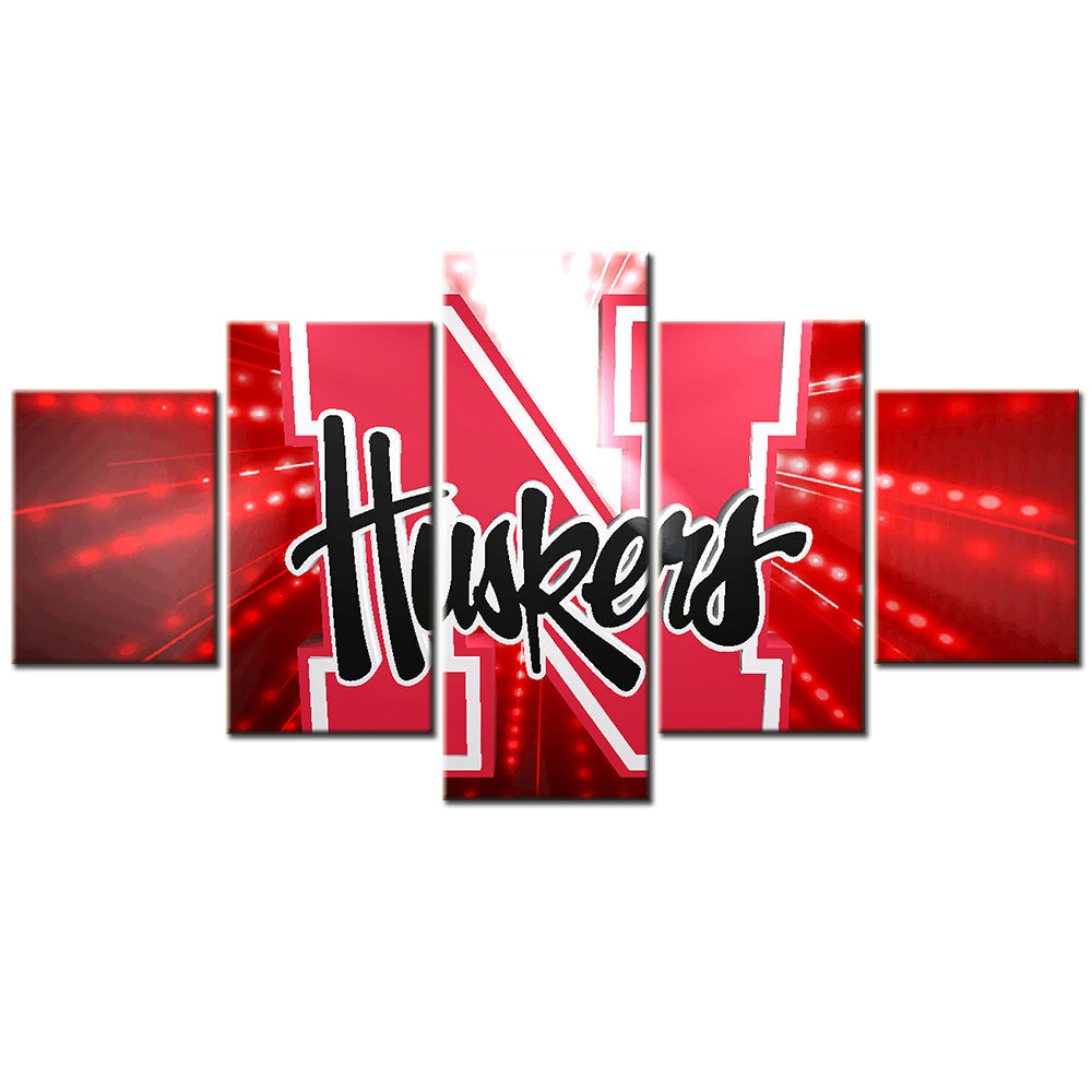 American Football Canvas Wall Art - AF5014 - Nebraska Cornhuskers Football - NFL Teams