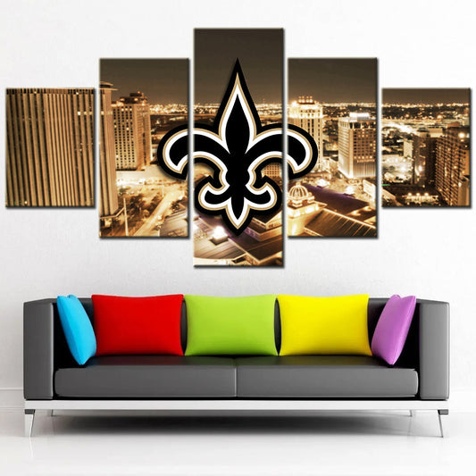 American Football Canvas Wall Art - AF5015 - New Orleans Saints City - NFL Teams