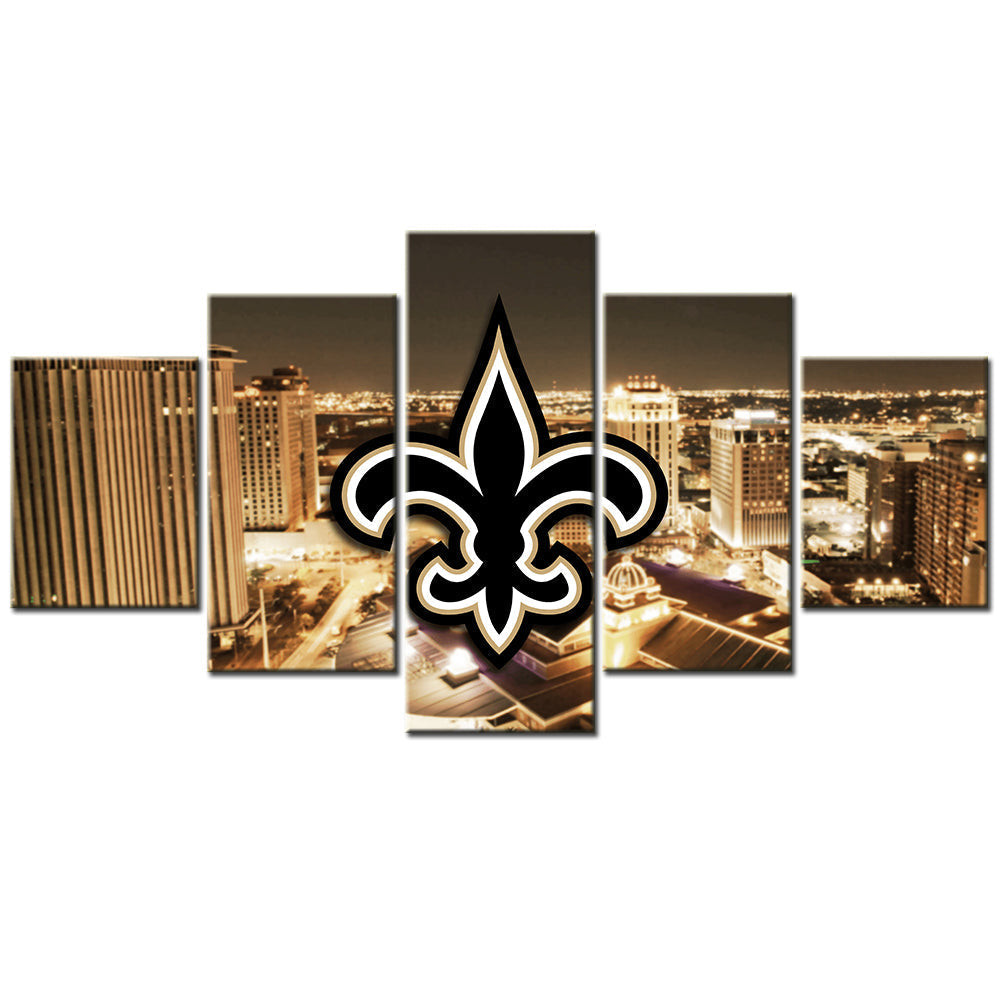 American Football Canvas Wall Art - AF5015 - New Orleans Saints City - NFL Teams