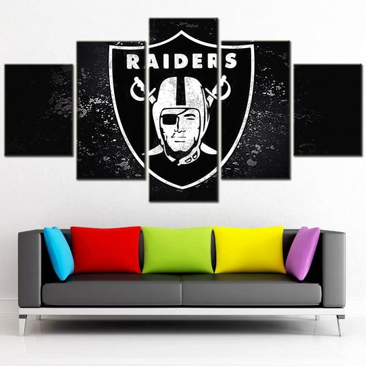 American Football - 5 Pieces Wall Art - AF5016 - Oakland Raiders - American Football Poster - American Football Canvas