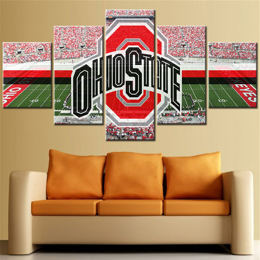 American Football Canvas Wall Art - AF5018 - Ohio State - NFL Teams