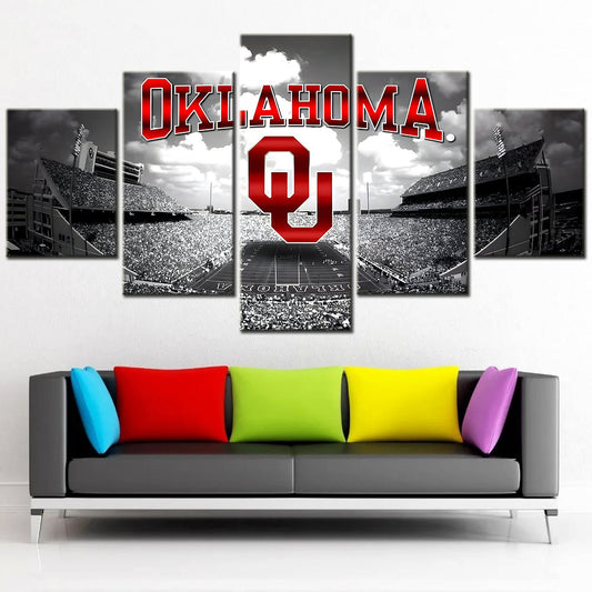 American Football Canvas Wall Art - AF5019 - Oklahoma Sooners