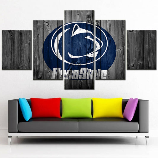 American Football - 5 Pieces Wall Art - AF5074 - Penn State Nittany Lions Barn - American Football Poster - American Football Canvas