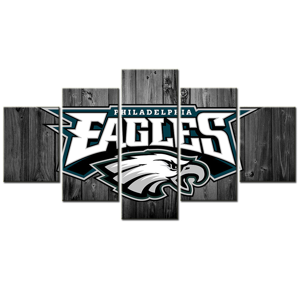 American Football Canvas Wall Art - AF5023 - Philadelphia Eagles Football Barn Wood - NFL Teams