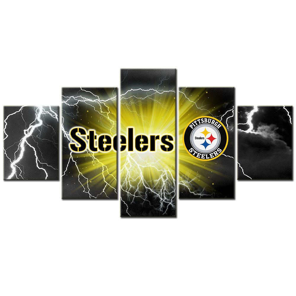 American Football - 5 Pieces Wall Art - AF5024 - Pittsburgh Steelers - American Football Poster - American Football Canvas