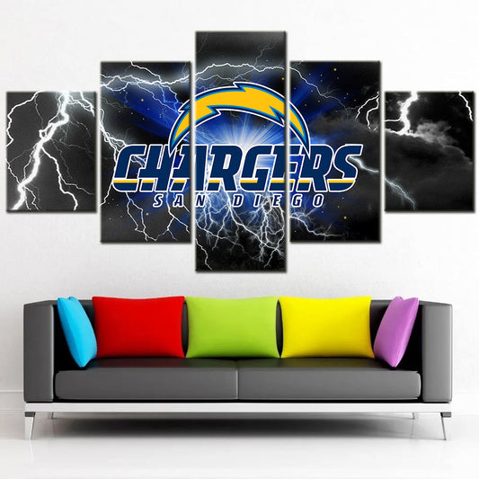 American Football Canvas Wall Art - AF5079 - San Diego Chargers - NFL Teams