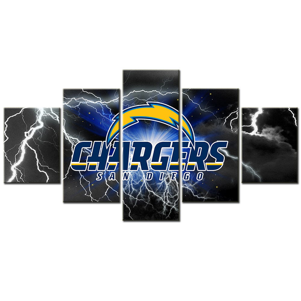 American Football Canvas Wall Art - AF5079 - San Diego Chargers - NFL Teams
