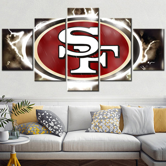 American Football Canvas Wall Art - AF5026 - San Francisco 49ers - NFL Teams