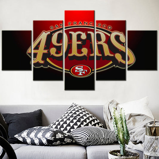 American Football - 5 Pieces Wall Art - AF5027 - San Francisco 49ers - American Football Poster - American Football Canvas