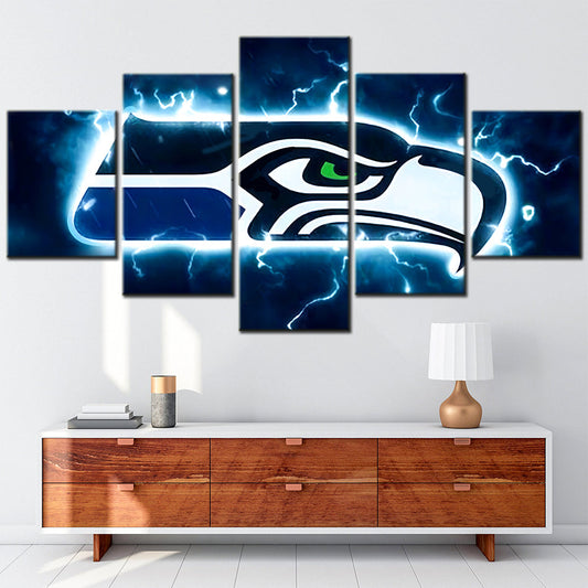 American Football - 5 Pieces Wall Art - AF5080 - Seattle Seahawks - American Football Poster - American Football Canvas