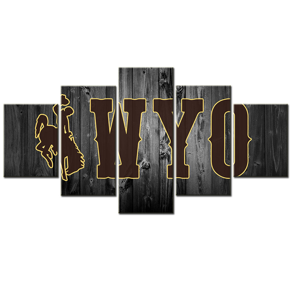 American Football Canvas Wall Art - AF5058 - Wyoming Cowboys