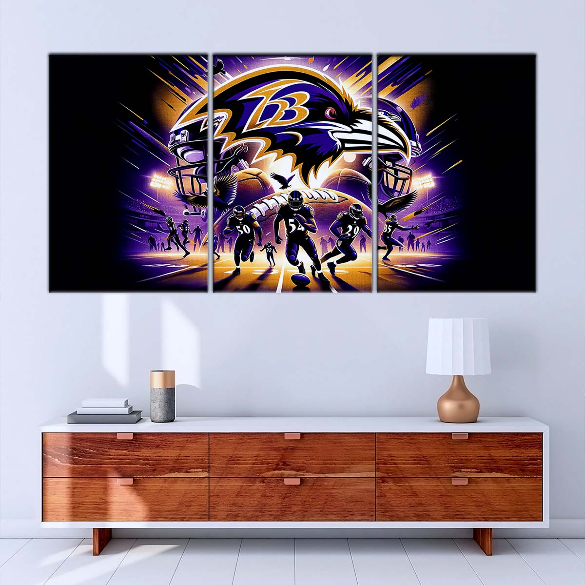 American Football Canvas Wall Art - AF5166 - Baltimore Ravens - NFL Teams