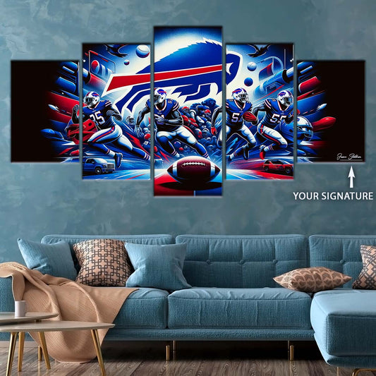 American Football Canvas Wall Art - AF5168 - Buffalo Bills - NFL Super Bowl Team