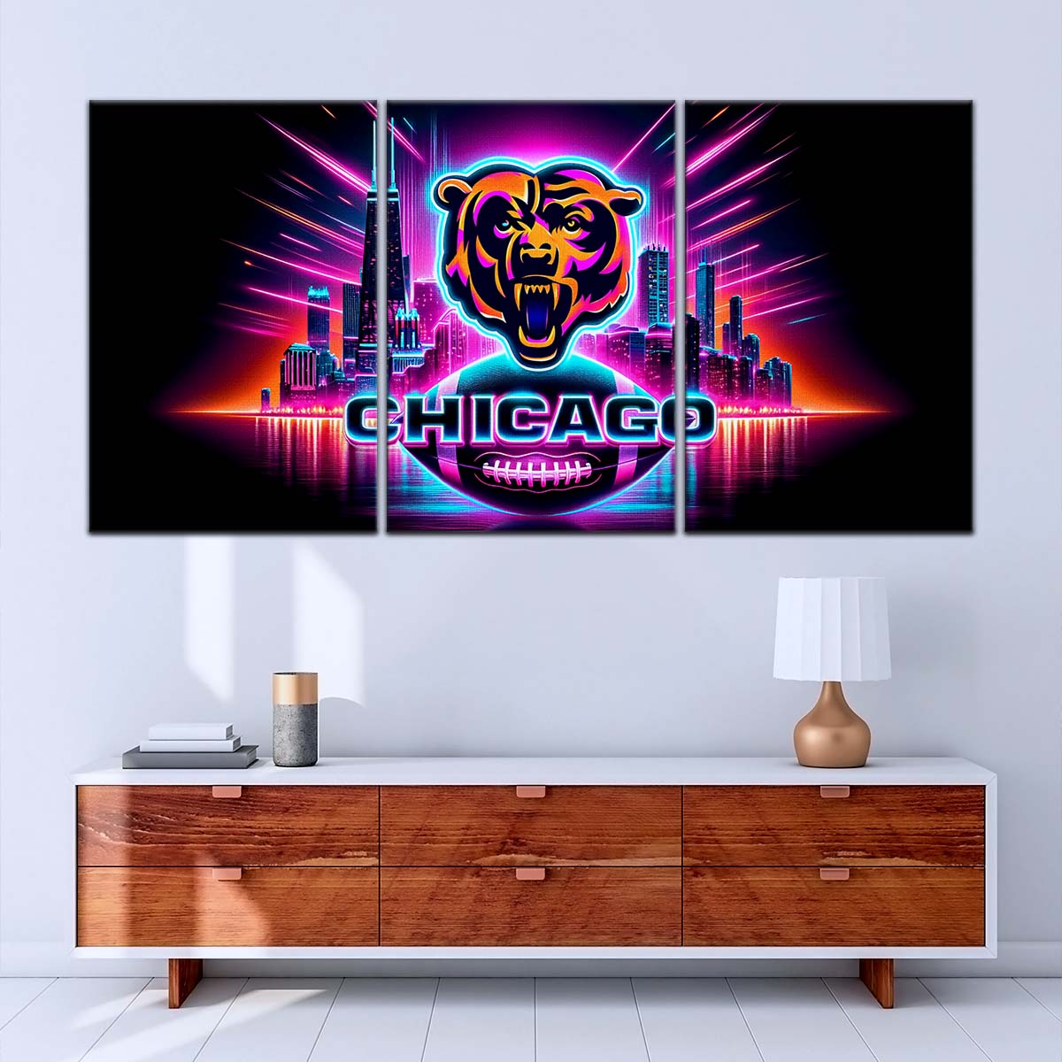 American Football Canvas Wall Art - AF5171 - Chicago Bears - NFL Teams