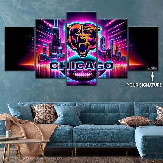 American Football Canvas Wall Art - AF5171 - Chicago Bears - NFL Teams