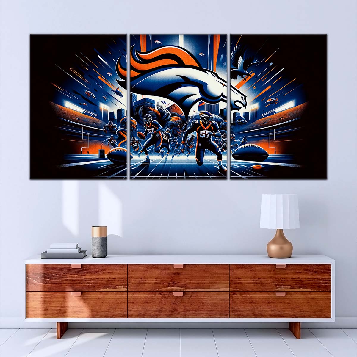 American Football Canvas Wall Art - AF5176 - Denver Broncos - NFL Teams