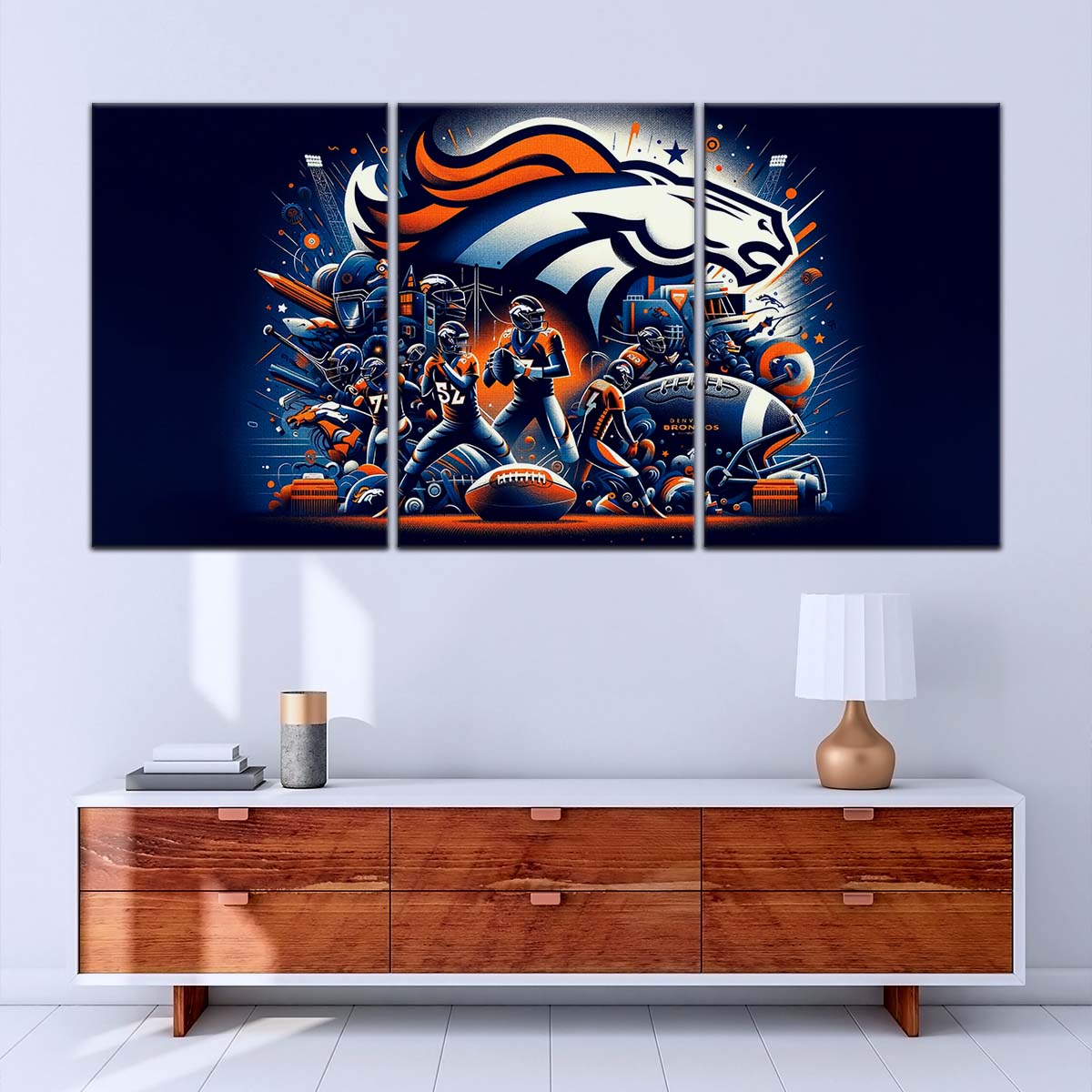 American Football Canvas Wall Art - AF5177 - Denver Broncos - NFL Super Bowl