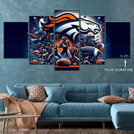 American Football Canvas Wall Art - AF5177 - Denver Broncos - NFL Super Bowl