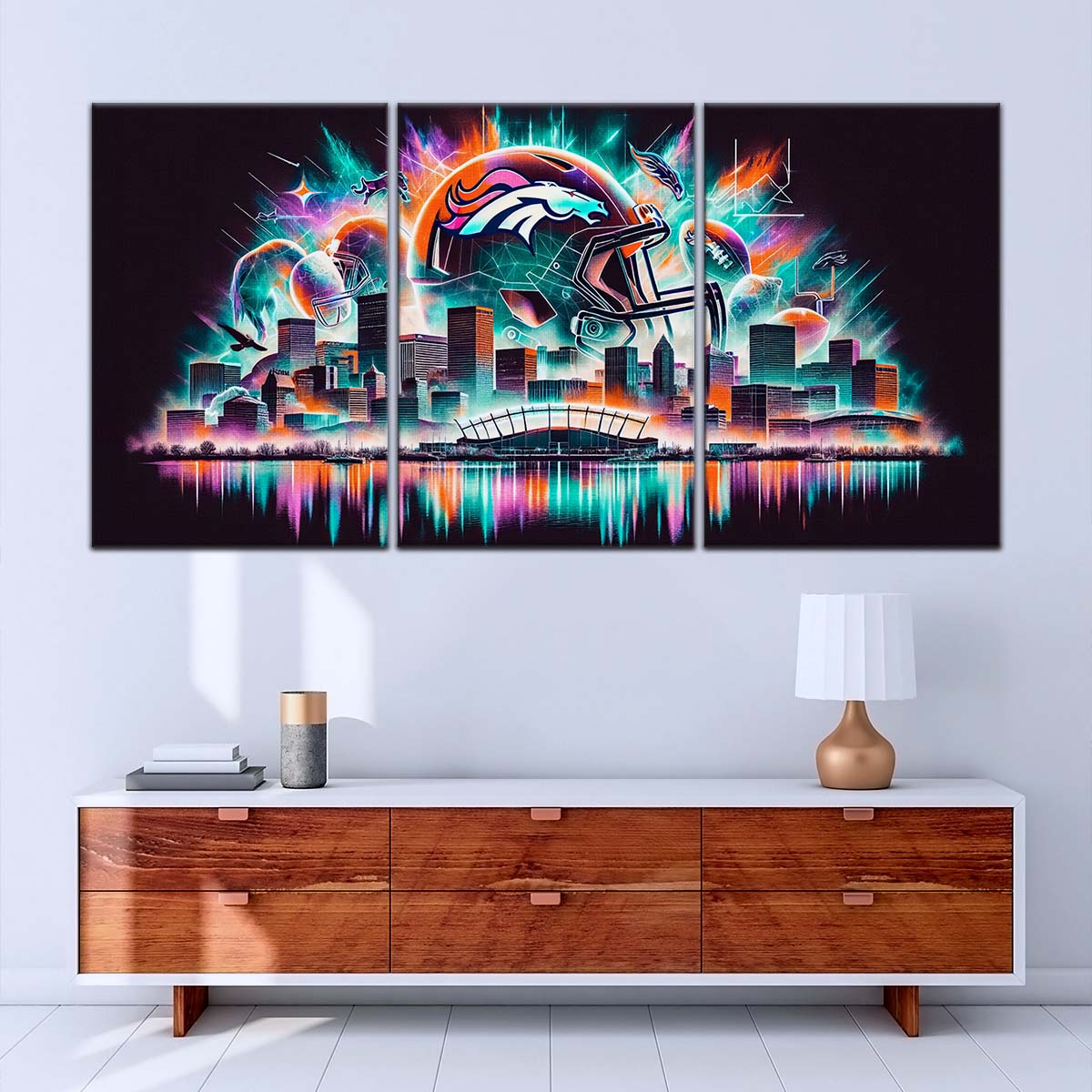 American Football Canvas Wall Art - AF5179 - Denver Broncos - NFL Teams