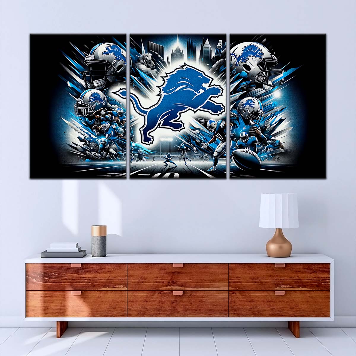 American Football Canvas Wall Art - AF5181 - Detroit Lions - NFL Super Bowl - NFL Teams