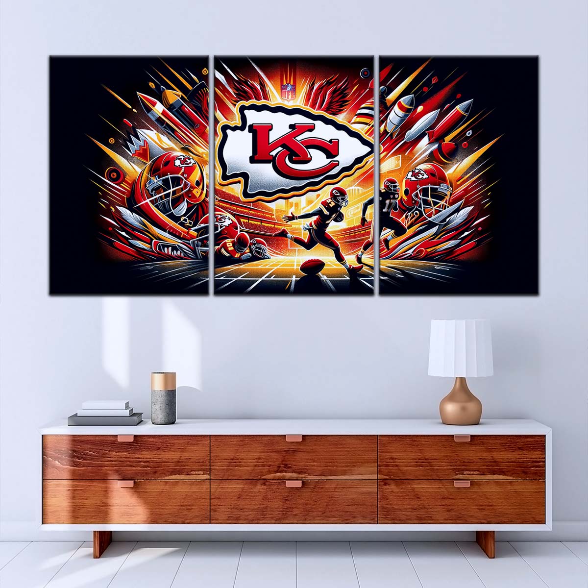 American Football Canvas Wall Art - AF5183 - Kansas City Chiefs - Super Bowl - NFL Teams