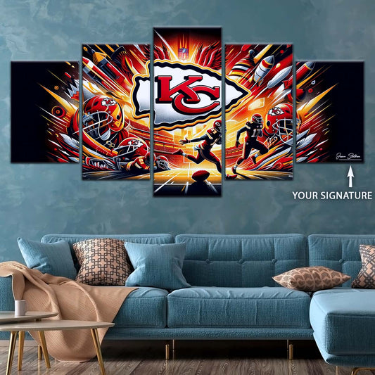 American Football Wall Art - AF5183 - Dynamic Kansas City Chiefs - Super Bowl - NFL Football Team - American Football Poster - American Football Canvas