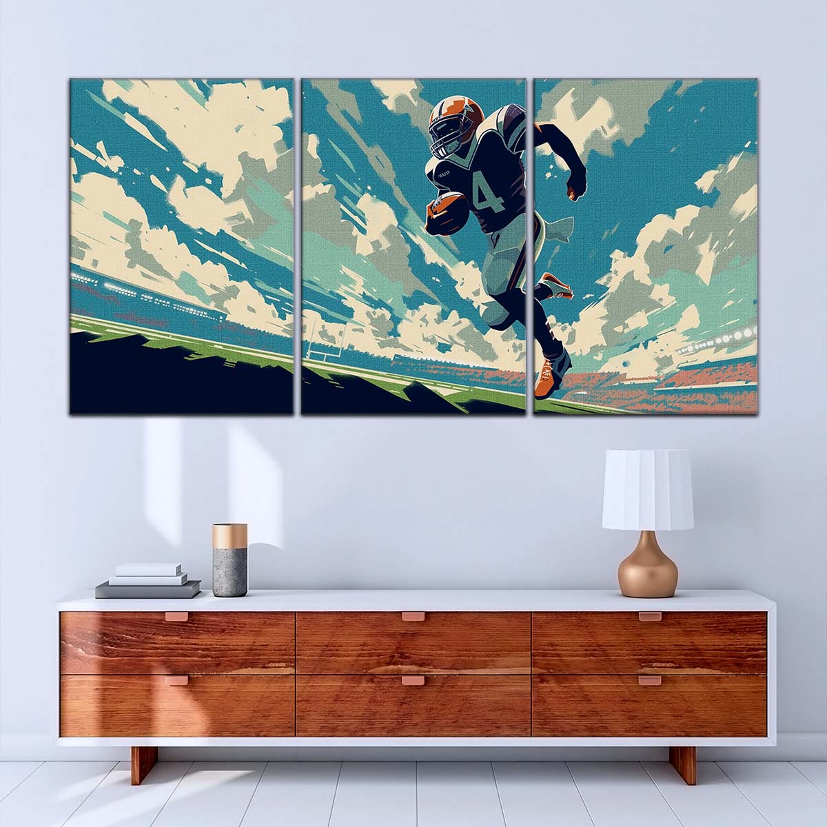 American Football Canvas Wall Art - AF5187 - Dynamic NFL Touchdown Victory