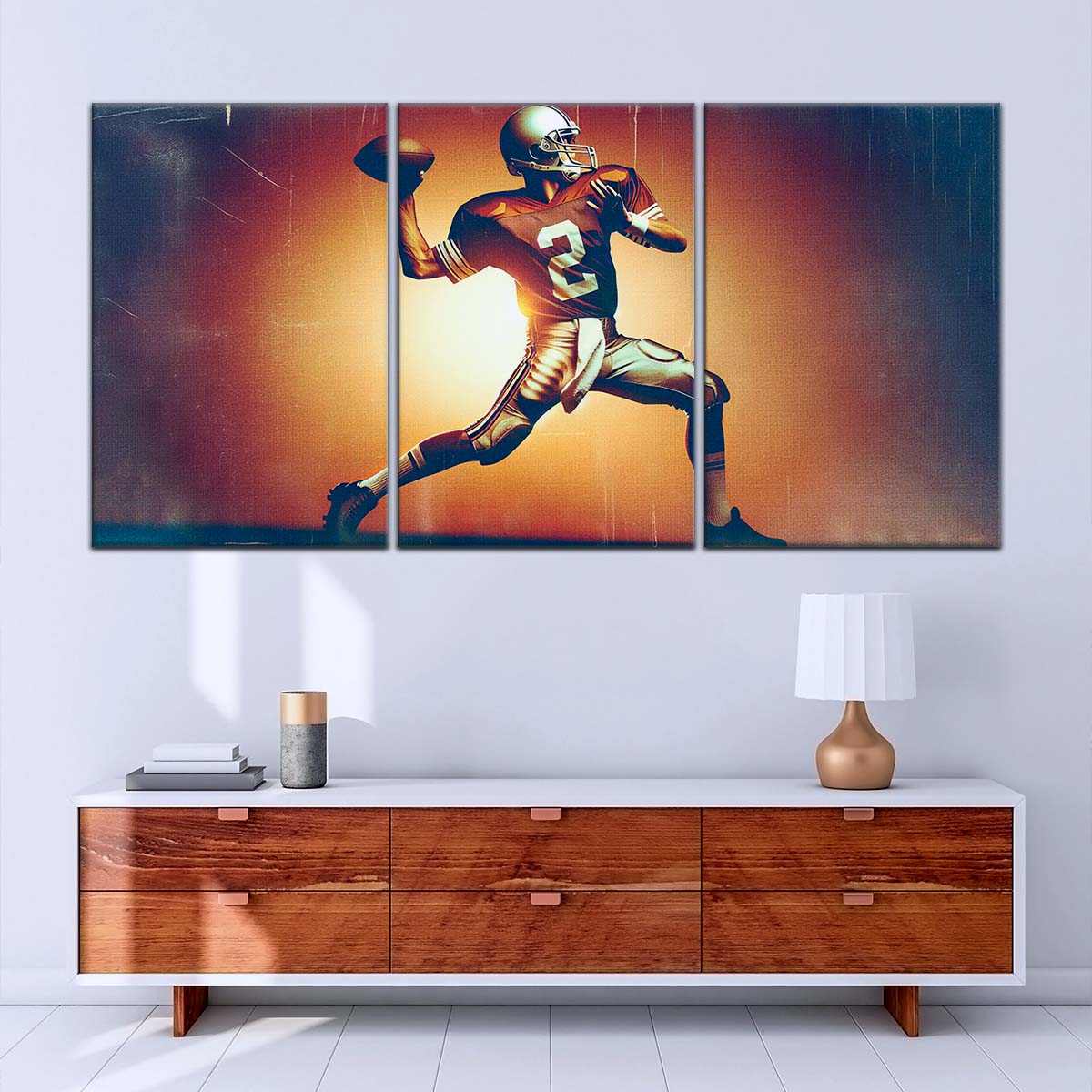 American Football Canvas Wall Art - AF5190 - Dynamic Quarterback