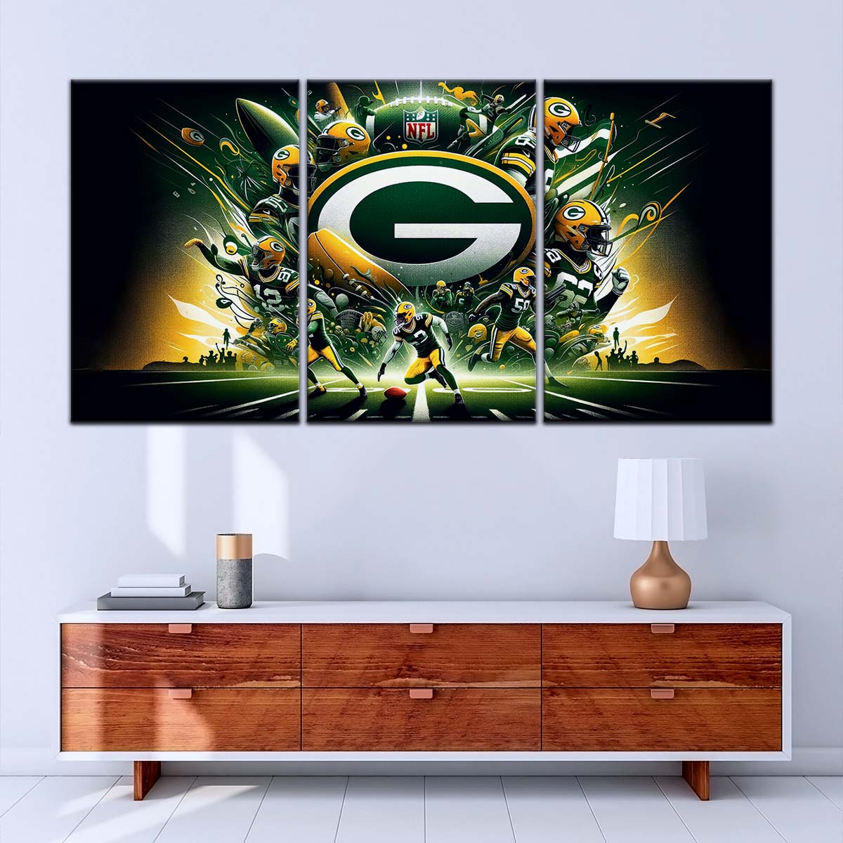 American Football Canvas Wall Art - AF5191 - Green Bay Packers - NFL Super Bowl - NFL Teams