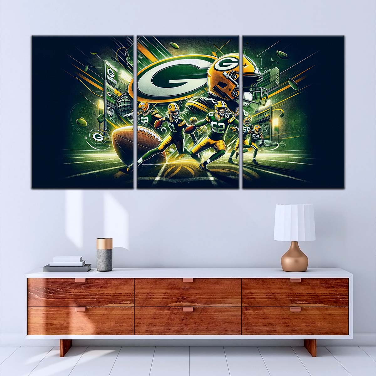American Football Canvas Wall Art - AF5193 - Green Bay Packers - NFL Super Bowl Spirit