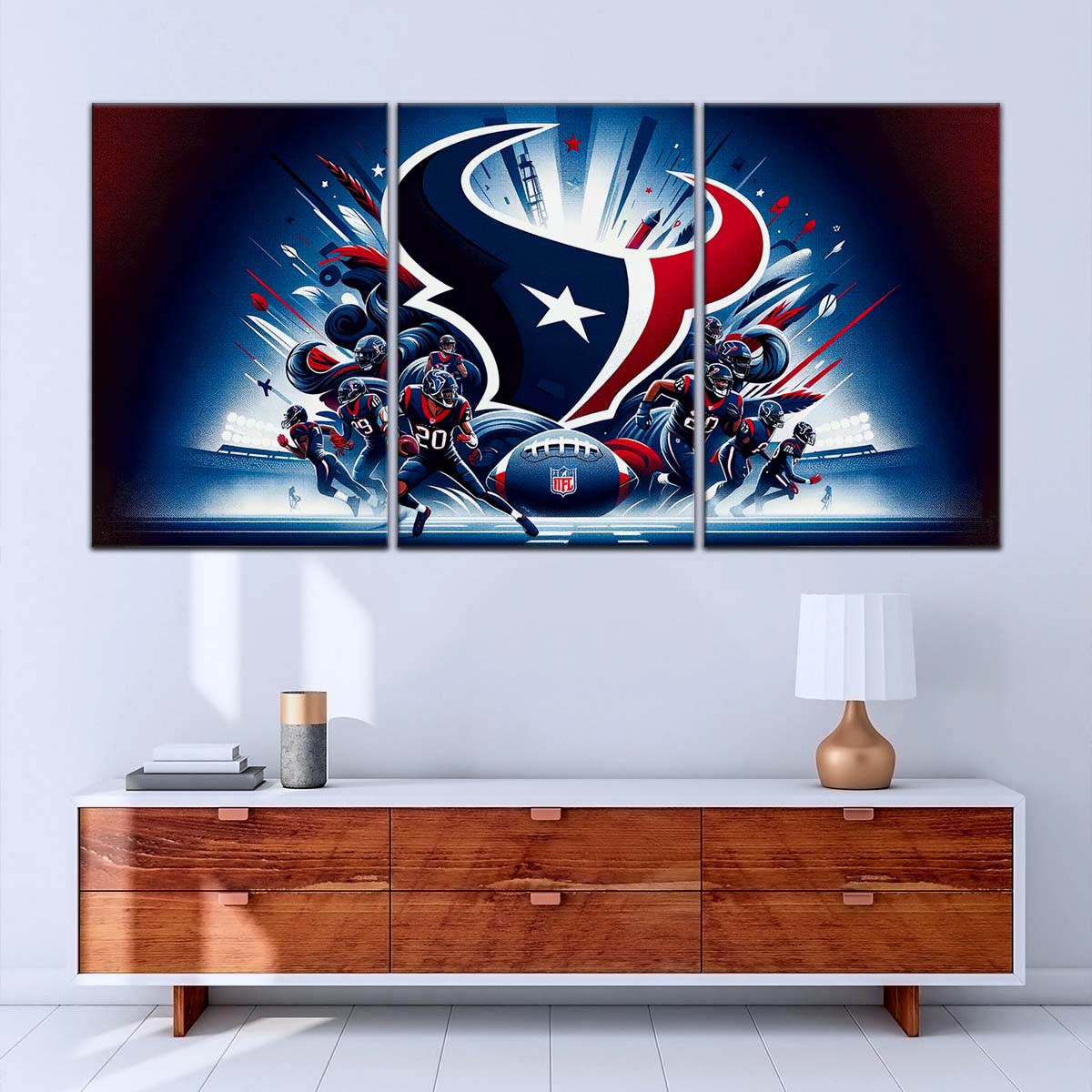 American Football Canvas Wall Art - AF5195 - Houston Texans - NFL Teams