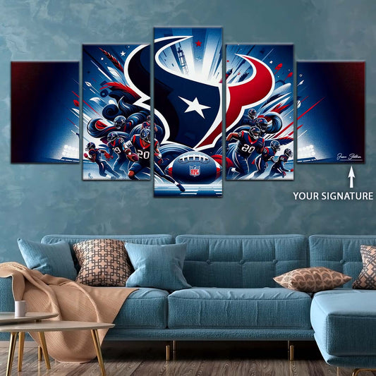 American Football Canvas Wall Art - AF5195 - Houston Texans - NFL Teams