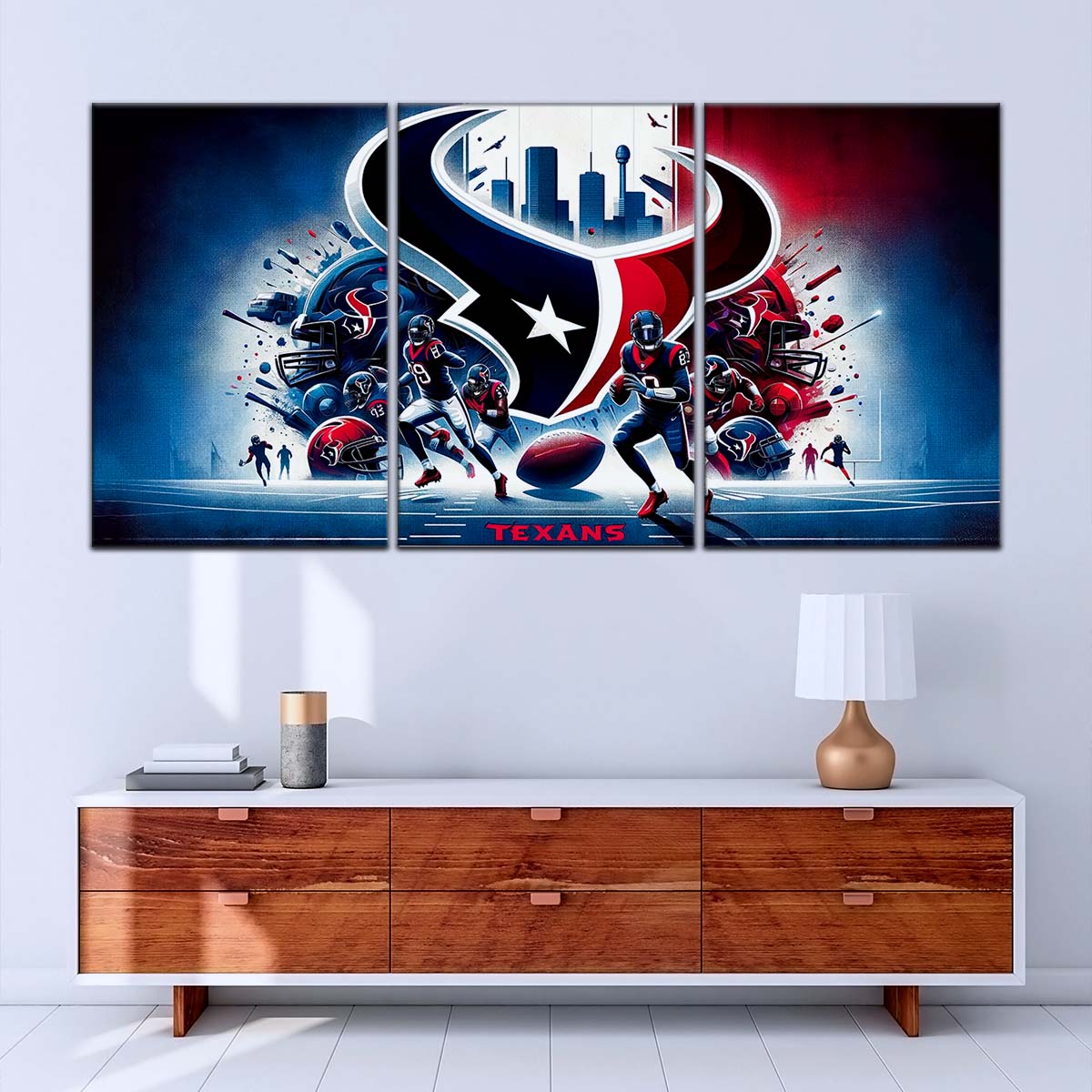 American Football Canvas Wall Art - AF5196 - Houston Texans - NFL Super Bowl Spirit