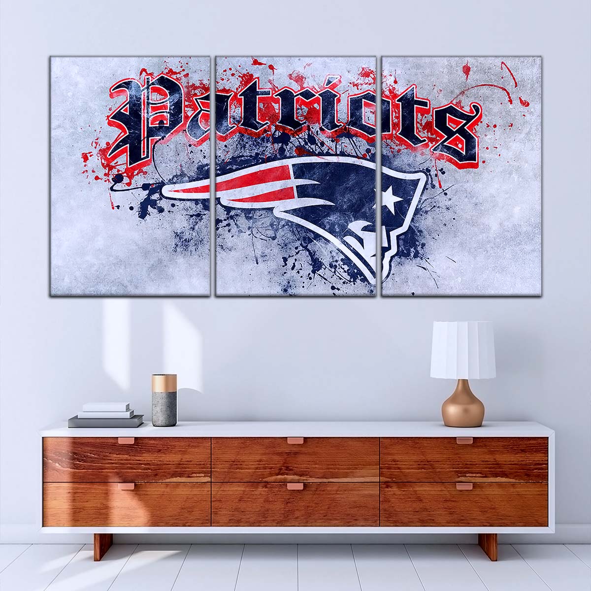 American Football Canvas Wall Art - AF5199 - New England Patriots - A Legacy in Sports - NFL Teams