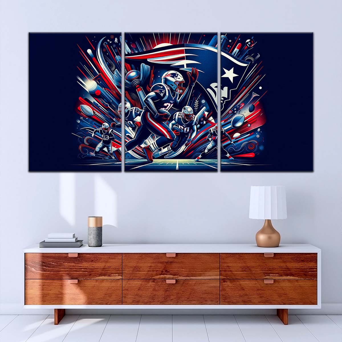 American Football Canvas Wall Art - AF5200 - New England Patriots - NFL Teams