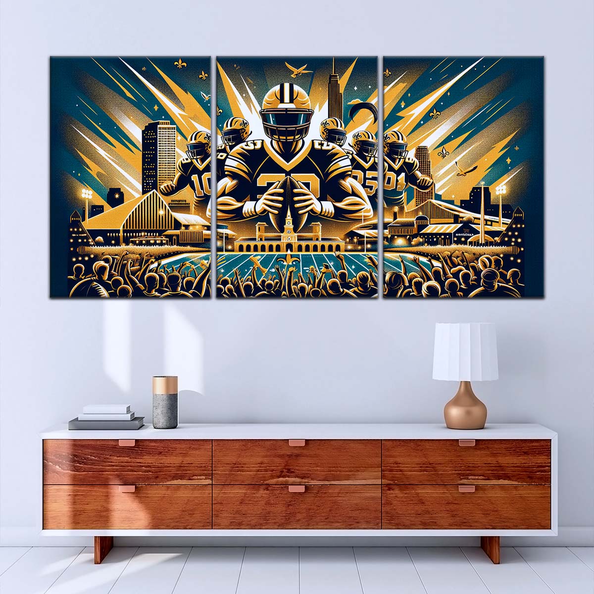 American Football Canvas Wall Art - AF5203 - New Orleans Saints - NFL Teams