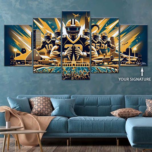 American Football Wall Art - AF5203 - New Orleans Saints - Dynamic NFL Football - American Football Poster - American Football Canvas