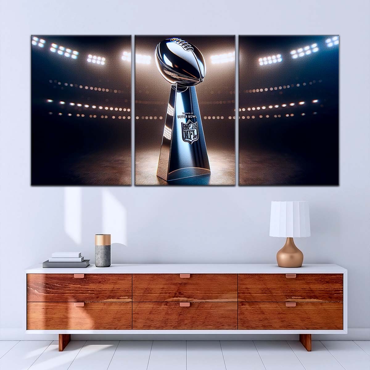 American Football Wall Art - AF5205 - NFL Football Super Bowl Trophy - American Football Poster - American Football Canvas