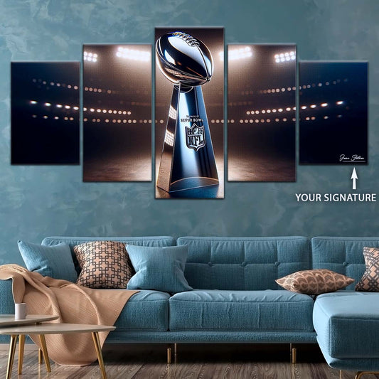 American Football Canvas Wall Art - AF5205 - NFL Super Bowl Trophy