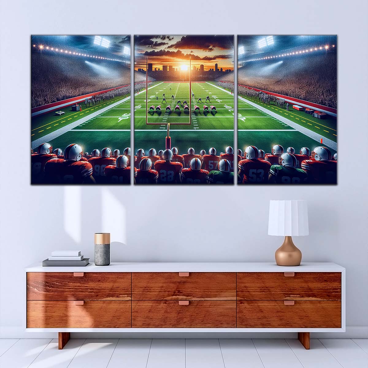 American Football Canvas Wall Art - AF5207 - NFL Sunset Showdown
