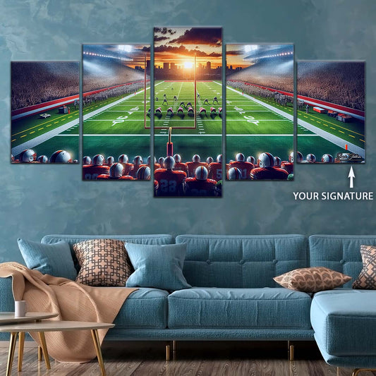 American Football Canvas Wall Art - AF5207 - NFL Sunset Showdown
