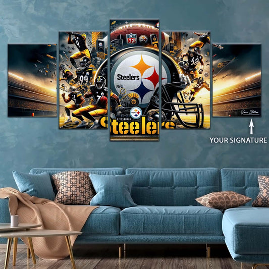 American Football Canvas Wall Art - AF5210 - Pittsburgh Steelers - NFL Teams