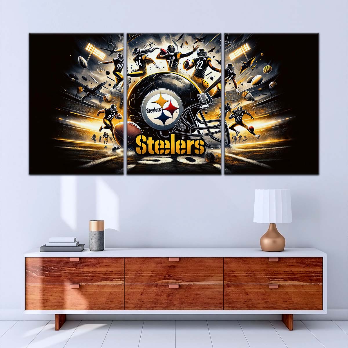 American Football Canvas Wall Art - AF5211 - Pittsburgh Steelers - NFL Teams