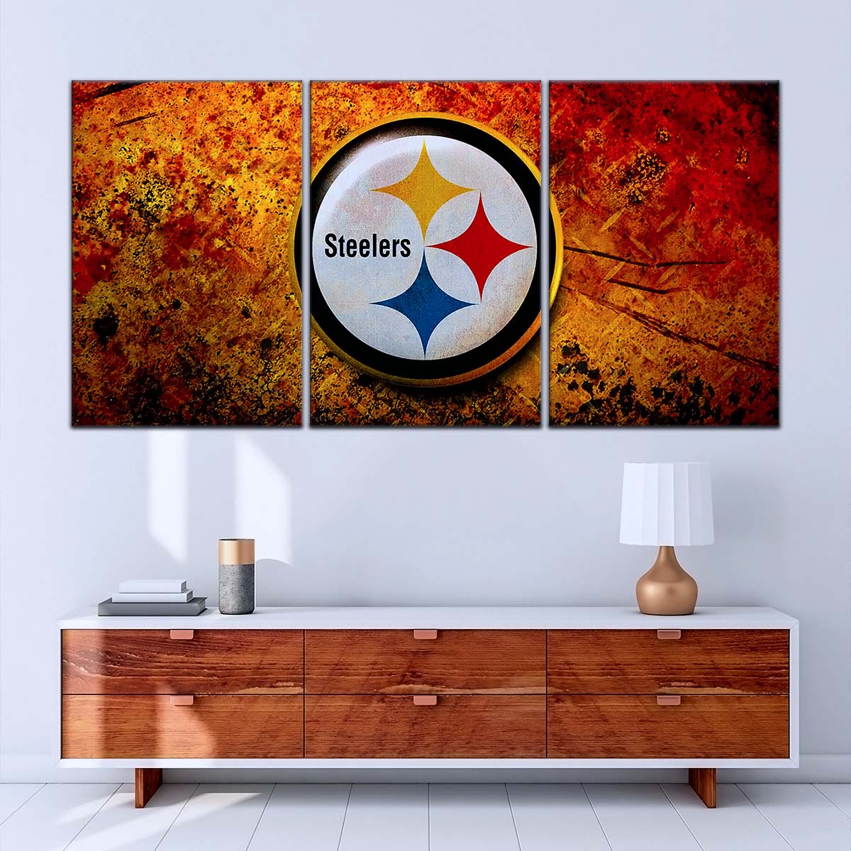 American Football Canvas Wall Art - AF5213 - Pittsburgh Steelers - Power & Passion - NFL Teams