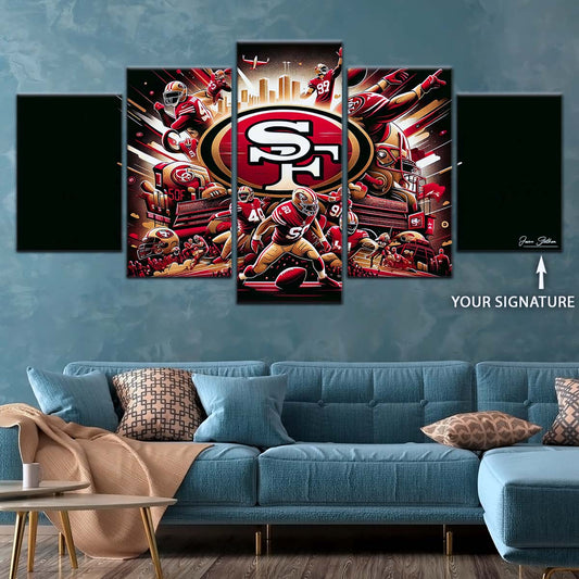 American Football Canvas Wall Art - AF5215 - San Francisco 49ers - Super Bowl - NFL Teams